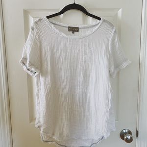 Michael Stars White Gauze Top Size S